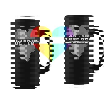 Gay Lesbian Pride Vintage Rainbow Heart Lgbt Love Is Love Coffee Mug - Thegiftio