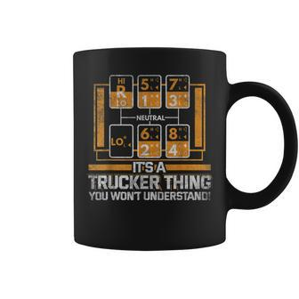 Gear Shift Funny Truck Driver Trucker Gift Coffee Mug - Seseable