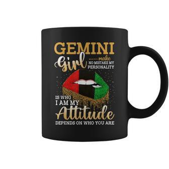Gemini Girl Lip Blacks Birthday Coffee Mug - Seseable
