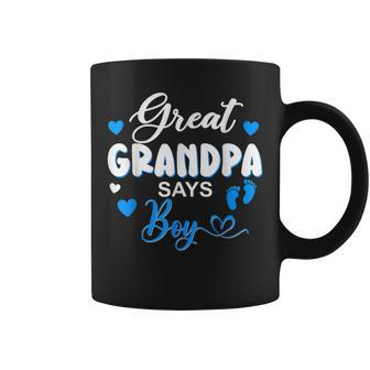Gender Reveal Great Grandpa Says Boy Matching Family Baby Coffee Mug | Mazezy
