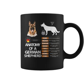 German Shepherd Dog Anatomy Mom Grandma Men Women Kids Gift Coffee Mug - Seseable