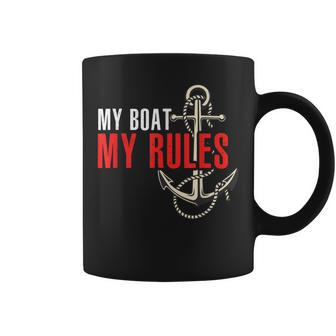 Gift For Boat Captain - My Boat My Rules Coffee Mug - Seseable