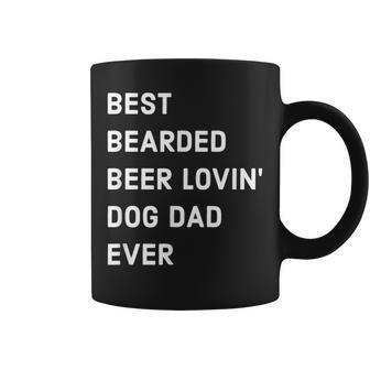 Gift For Dad With Beard And Beer Funny Best Dog Dad Ever Gift For Mens Coffee Mug | Mazezy