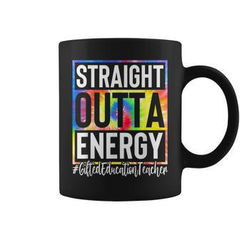 Gifted Education Teacher Straight Outta Energy Tie Dye Sped Coffee Mug | Mazezy