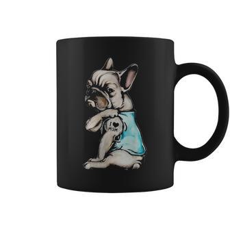Gifts French Bulldog Dog I Love Mom Tattoo Gift Mothers Day Coffee Mug - Seseable