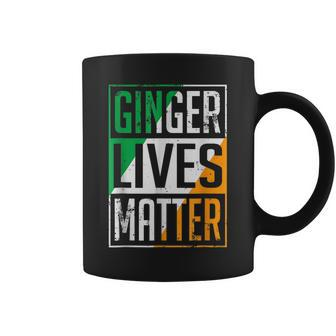 Ginger Lives Matter Irish Flag St Patricks Day Redhead Men Coffee Mug - Seseable