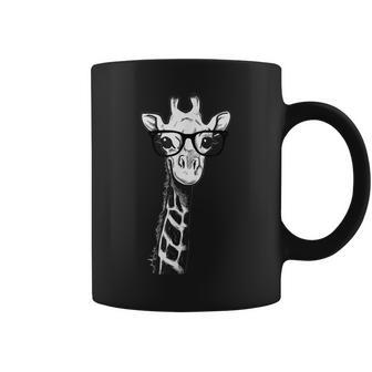 Giraffe With Glasses Gift For Zoo Animal Lovers Coffee Mug | Mazezy