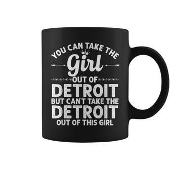 Girl Out Of Detroit Mi Michigan Gift Funny Home Roots Usa Coffee Mug - Seseable