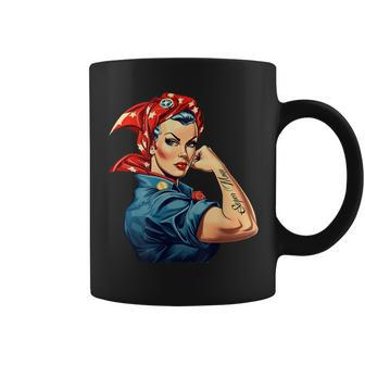 Girl Power We Can Do It Rosie The Riveter Woman Super Mom Coffee Mug - Thegiftio UK