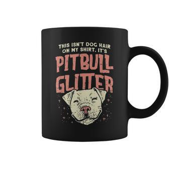 Girls Pitbull Glitter Hair Dog Lover Mothers Day Gift Mom V2 Coffee Mug - Seseable