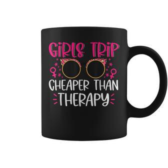 Girls Trip Cheaper Than A Therapy Funny Bachelorette Party Coffee Mug - Thegiftio UK