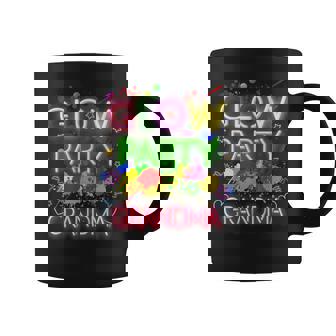 Glow Party Squad Grandma Paint Splatter Glow Party Matching Coffee Mug | Mazezy