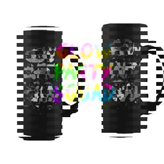 Glow Party Squad Paint Splatter Effect Neon Theme 80S Party Coffee Mug | Mazezy