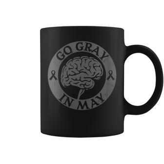 Go Gray In May Brain Cancer Tumor Awareness Wear Gray Ribbon Gift For Womens Coffee Mug - Thegiftio UK