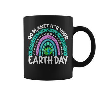 Go Planet Its Your Earth Day Funny Rainbow Earth Day 2023 Coffee Mug | Mazezy