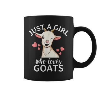 Goat Girl Women Mom Farmer Gift Just A Girl Who Loves Goats V2 Coffee Mug - Seseable