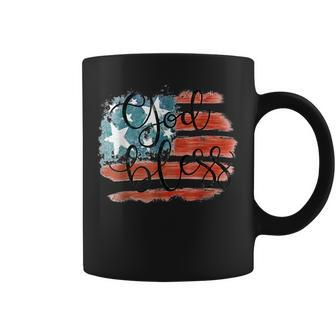 God Bless America Retro American Flag 4Th Of July Patriotic Coffee Mug - Thegiftio UK