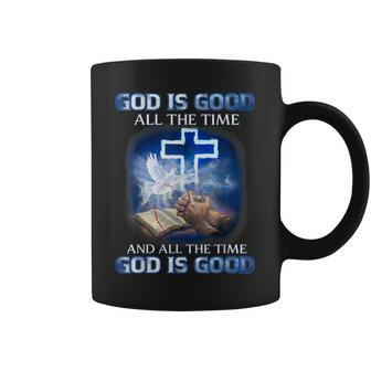 God Is Good All The Time Christian Cross Jesus Quote Coffee Mug | Mazezy