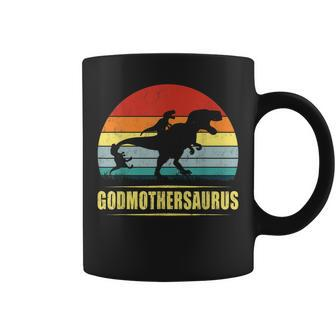 Godmother Dinosaur Godmother 2 Two Kids Funny Fathers Day Coffee Mug | Mazezy