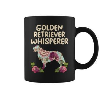 Golden Retriever Goldie Dog Floral Golden Retriever Whisperer Dog Lover Girls Women 232 Retrievers Coffee Mug - Monsterry