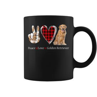 Golden Retriever Goldie Dog Peace Love Golden Retriever Dog Golden Retriever Dog Lover 210 Retrievers Coffee Mug - Monsterry UK