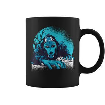 Goth Nun Religious Sister Antichrist Evil Goth Cross Coffee Mug | Mazezy