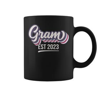 Gram Est 2023 - Soon To Be Grandma Pregnancy Announcement Coffee Mug | Mazezy