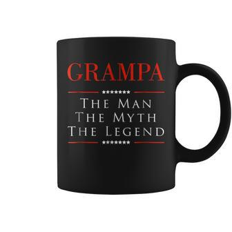 Grampa The Man The Myth The Legend Gift For Grampa Coffee Mug - Seseable