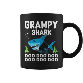 Grampy Shark Fathers Day Gift From Wife Son Daughter Coffee Mug - Seseable