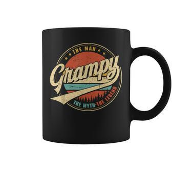 Grampy The Man The Myth The Legend Men Retro Decor Grandpa Coffee Mug | Mazezy