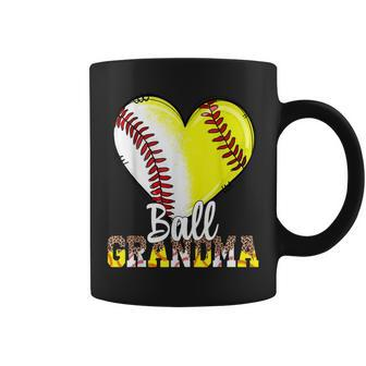 Grandma Of Both Baseball Softball Grandkids Ball Mothers Day Coffee Mug | Mazezy