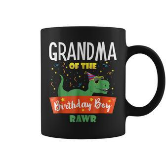 Grandma Of The Birthday Boy Shirt Dinosaur Raptor Tee Shirt Coffee Mug | Mazezy