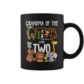 Grandma Of The Wild And Two Zoo Birthday Safari Jungle Coffee Mug | Mazezy