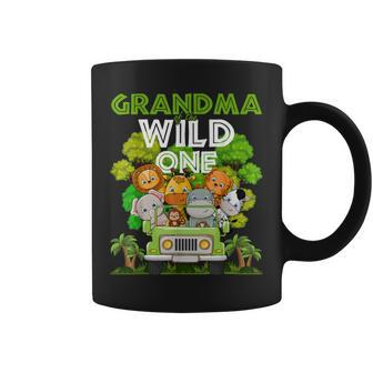 Grandma Of The Wild One Zoo Truck Birthday Safari Jungle Coffee Mug | Mazezy