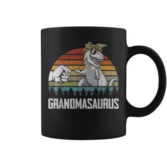 Grandmasaurus Grandma Dinosaurs Dad & Baby Fathers Day Gift Coffee Mug - Seseable
