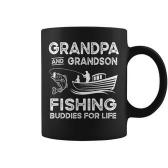 Grandpa And Grandson Fishing Buddies For Life Gift Matching Coffee Mug | Mazezy