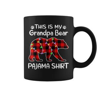 Grandpa Bear Pajama Lights Christmas Gift For Family Coffee Mug | Mazezy