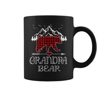 Grandpa Bear Red Buffalo Plaid Grandpa Bear Pajama Coffee Mug | Mazezy