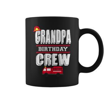 Grandpa Birthday Crew Fire Truck Fireman Party Coffee Mug | Mazezy DE