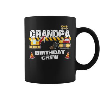 Grandpa Birthday Crew For Construction Birthday Party Coffee Mug | Mazezy