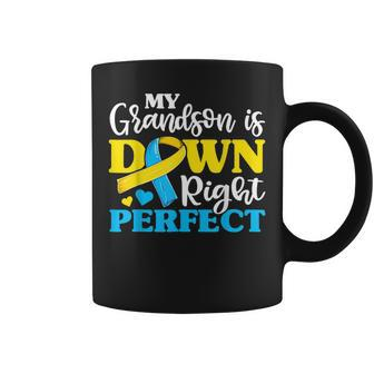 Grandpa Grandma Of Down Syndrome Grandson Trisomy Awareness Coffee Mug | Mazezy