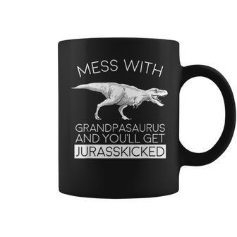 Grandpa Grandpasaurus Get Jurasskicked Grandfather Coffee Mug | Mazezy
