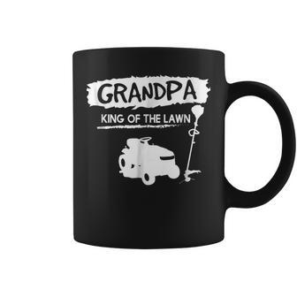 Grandpa King Of The Lawn Gifts Ideas Gift For Mens Coffee Mug | Mazezy