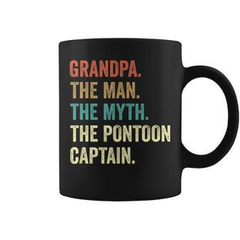 Grandpa Man Myth Pontoon Captain I Funny Pontoon Coffee Mug | Mazezy