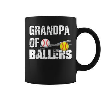 Grandpa Of Ballers Funny Baseball Softball Fathers Day Gift Coffee Mug | Mazezy