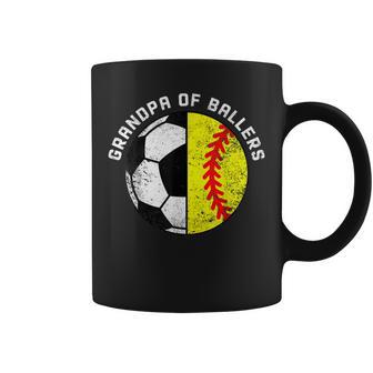 Grandpa Of Ballers Funny Soccer Softball Grandpa Gift For Mens Coffee Mug | Mazezy