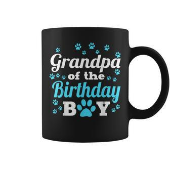 Grandpa Of The Birthday Boy Dog Paw Bday Party Celebration Coffee Mug | Mazezy