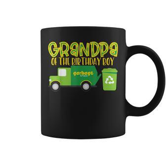Grandpa Of The Birthday Boy Grandfather Papa Garbage Truck Coffee Mug | Mazezy