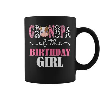 Grandpa Of The Birthday For Girl Cow Farm 1St Birthday Cow Coffee Mug | Mazezy
