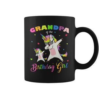 Grandpa Of The Birthday Girl Unicorn Princess Grandfather Coffee Mug | Mazezy